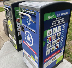 Outdoor recycling at ISU