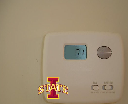 Thermostat turned down