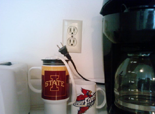 Unplugged coffee maker that isn't in use