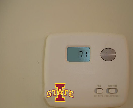 Thermostat turned down