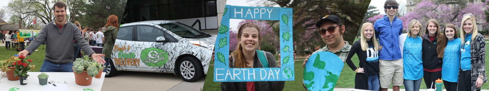 Students and Student Organizations engaged in activities during Earth Day Event. 