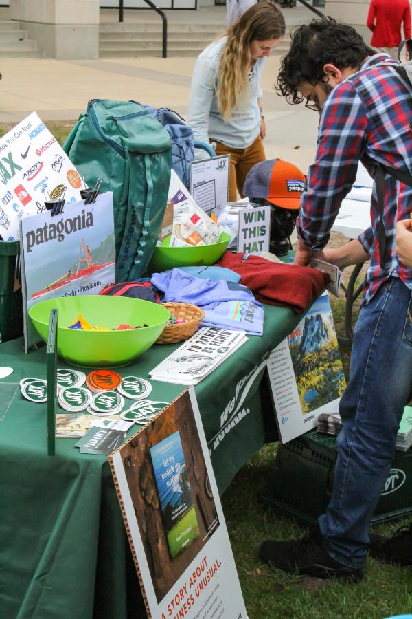 Jax Outdoor Displayed some of their sustainable products at the Earth Day event. 