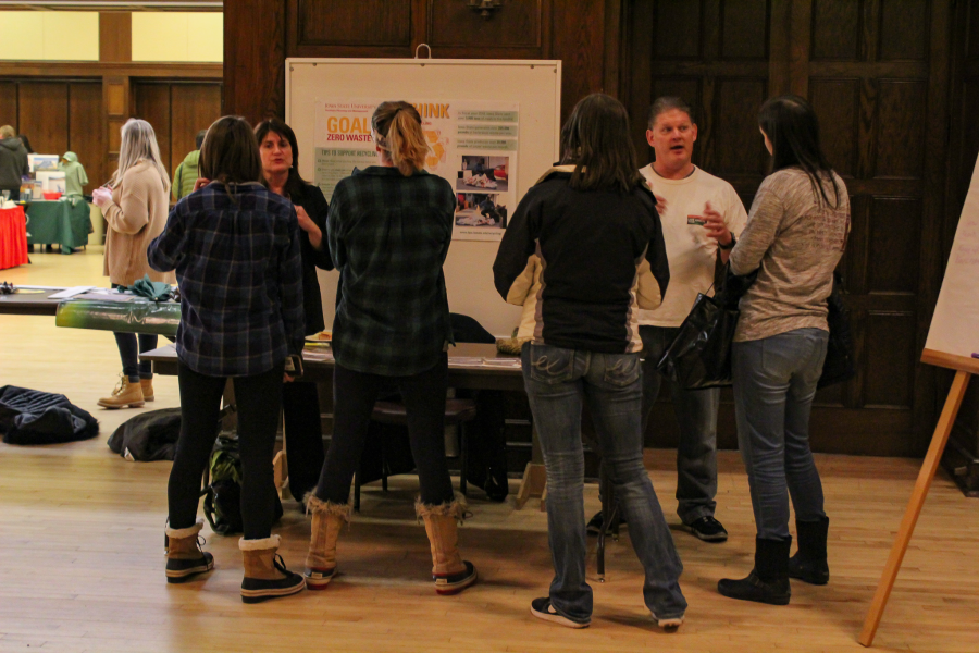 Education was a large part of the Symposium on Sustainability with tables presented by Student Organizations. 