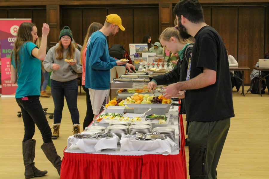 Locally produced food items were a big hit at the Symposium on Sustainability. 